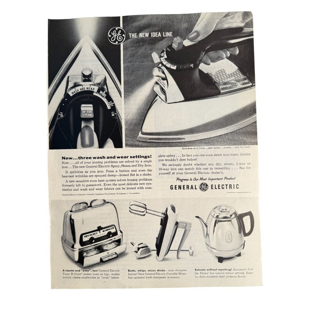 Vintage 1960 General Electric Housewares Appliances Advertisement Print Ad